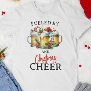 Funny gespeist von Bier Weihnachtsfeiertag T-Shirt