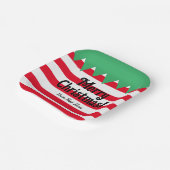 Funny gestreift elf Anzug Brauch Weihnachten Party Pappteller (Gewinkelt)