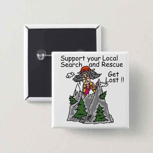 Funny Get Lost Button (Vorne & Hinten)