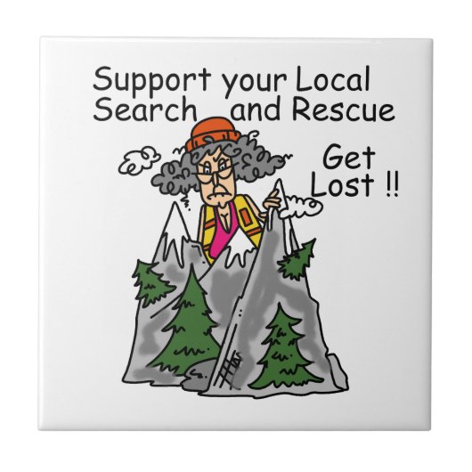 Funny Get Lost Fliese (Vorderseite)