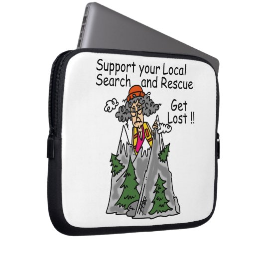 Funny Get Lost Laptopschutzhülle (Vorne Rechts)
