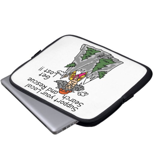 Funny Get Lost Laptopschutzhülle (Vorne Knopf)