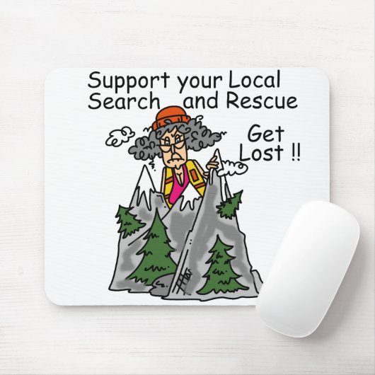 Funny Get Lost Mousepad (Mit Mouse)