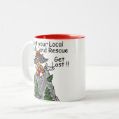Funny Get Lost Zweifarbige Tasse (Vorderseite Links)