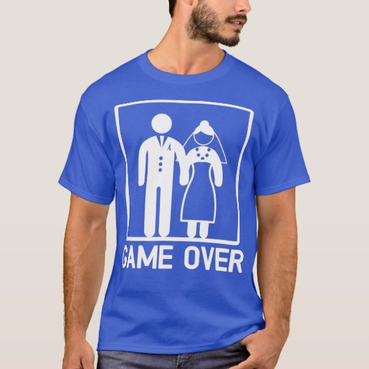 Funny Get Married Game Over Wedding Gag Geschenk T-Shirt (Vorderseite)