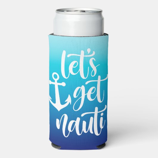 Funny Get Nauti Junggeselinnen-Abschied Custom Selters Dosenkühler (Seltzer Rückseite)