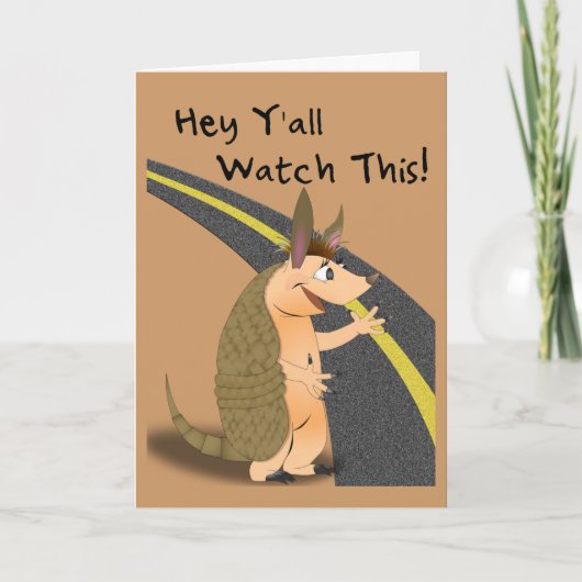 Funny Get Well Armadillo Card Karte (Vorderseite)