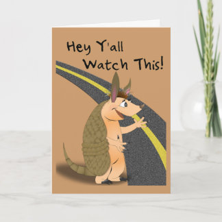 Funny Get Well Armadillo Card Karte