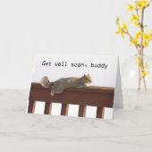Funny Get Well bald card - Feed better soon card Karte (Gelbe Blume)
