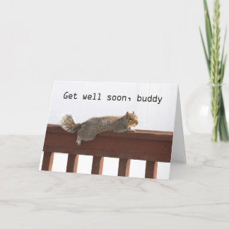 Funny Get Well bald card - Feed better soon card Karte