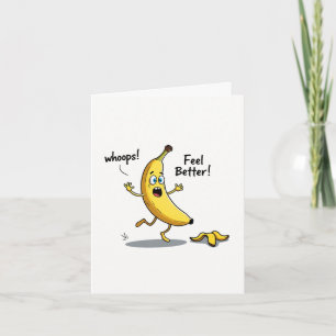 Funny Get well bald Card for Broken Leg Karte