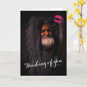 Funny Get well bald Card ft. Indischer Typ Karte (Gelbe Blume)