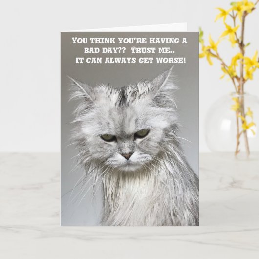 Funny Get Well Bald Card Karte (Gelbe Blume)