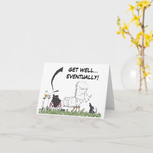 Funny Get Well Bald Card Karte (Gelbe Blume)