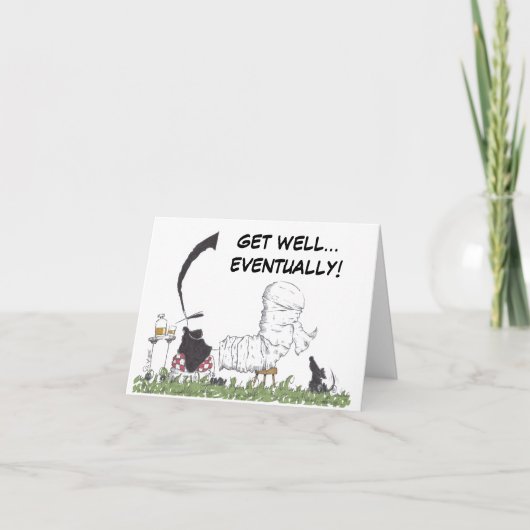 Funny Get Well Bald Card Karte (Vorderseite)
