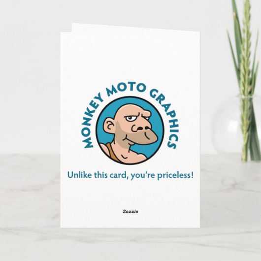 Funny Get Well Bald Card Karte (Rückseite)