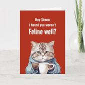 Funny Get Well bald Faltes Grußkarte Karte (Vorderseite)