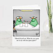 Funny Get Well Bald Grußkarte Karte (Vorderseite)