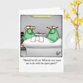 Funny Get Well Bald Grußkarte Karte (Gelbe Blume)