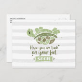 Funny Get well bald hoffen, dass du wieder auf Füß Postkarte (Vorne/Hinten)