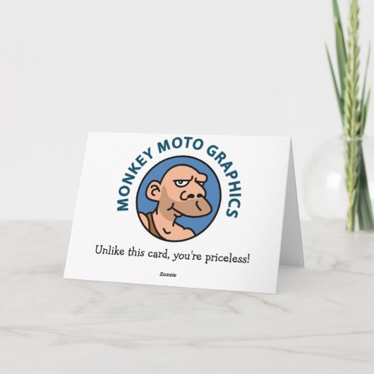 Funny Get Well bald Karte (Rückseite)