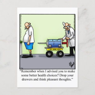 Funny Get Well bald Postcard Postkarte