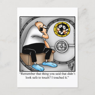 Funny Get Well bald Postcard Postkarte
