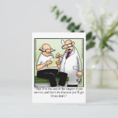 Funny Get Well bald Postcard Postkarte (Stehend Vorderseite)