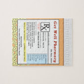 Funny Get well bald Verschreibungsmedizin Puzzle (Horizontal)