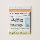Funny Get well bald Verschreibungsmedizin Puzzle (Vertikal)