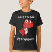 Funny Get Well Broken Arm Geschenk Dinosaurier mit T-Shirt (Vorderseite)