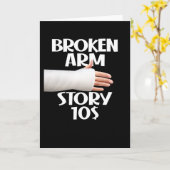 Funny Get Well Broken Arm Story $10 Gag Injury Karte (Gelbe Blume)
