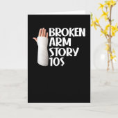 Funny Get Well Broken Arm Story $10 Gag Injury Karte (Gelbe Blume)