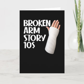 Funny Get Well Broken Arm Story $10 Gag Verletzung Karte
