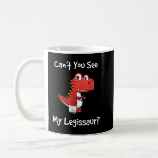 Funny Get Well Broken Leg Geschenk Dinosaurier mit Kaffeetasse