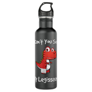 Funny Get Well Broken Leg Gift Dinosaur with a Cas Edelstahlflasche