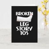  Funny Get Well Broken Leg Story $10 Gag Injury Karte (Gelbe Blume)