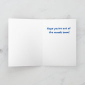 Funny Get Well Card Dog vor Outhouse Karte (Innenseite)