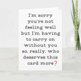 Funny Get Well Card Feiertagskarte