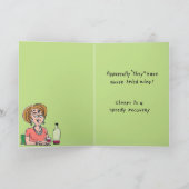Funny get well card für Erholungen Wünsche Einladung (Innenseite)
