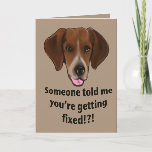 Funny Get well card für Hunde Karte (Vorderseite)
