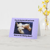 Funny Get Well Card Golden Retriever abbiegen Karte (Gelbe Blume)