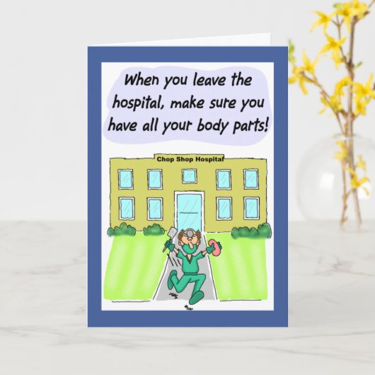 Funny Get Well Card Karte (Gelbe Blume)