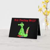 Funny Get Well Card mit Alligator Karte (Gelbe Blume)