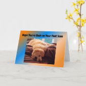 Funny Get Well Card mit Golden Retriever Karte (Gelbe Blume)