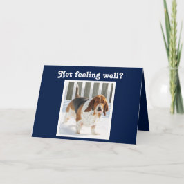 Funny Get Well Card mit Niedlichem Basset Hound Karte