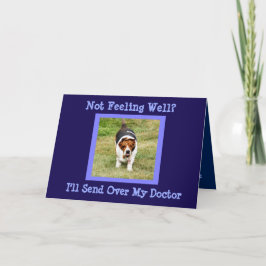 Funny "Get Well" Card mit Niedlicher Basset Hound Karte