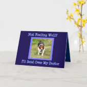 Funny "Get Well" Card mit Niedlicher Basset Hound Karte (Gelbe Blume)