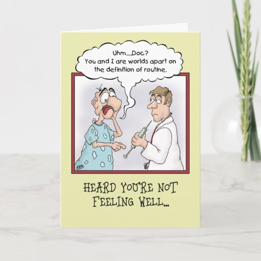 Funny Get Well Cards: Routine Shot Karte (Vorderseite)