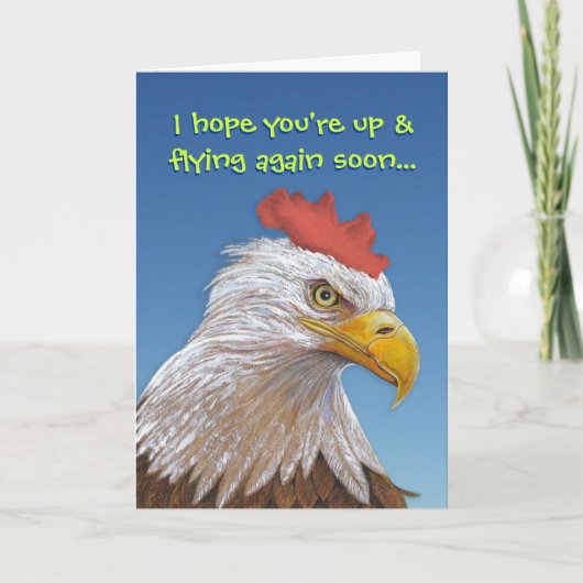 Funny Get Well: Chicken Soup Karte (Vorderseite)